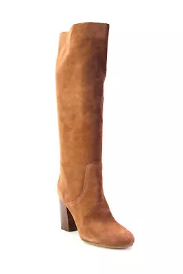 Michael Michael Kors Womens LEIGH Knee High Pull On Boots Luggage Brown Size 9 • $119