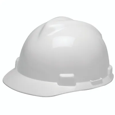 MSA 475360 V-Gard WHITE Hard Hat With Fas-Trac III Suspension • $19.50