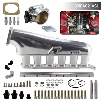 Intake Manifold Kit Throttle Body 90mm Fuel Rail For Toyota Supra IS300 2JZ-GE • $490.02