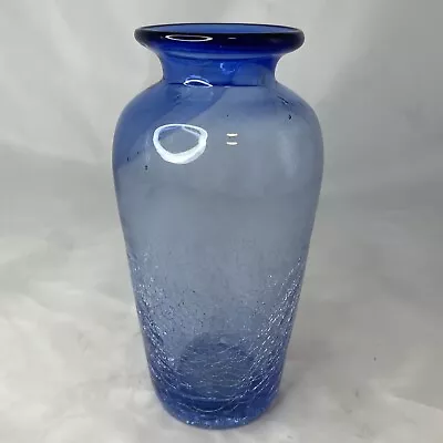 Vintage Cobalt Blue Crackle Vase • $12