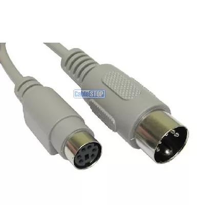 SHORT 15cm PS2 6 Pin Mini FEMALE To AT MALE 5 PIN DIN ADAPTER CABLE LEAD 0.15m • £3.85