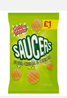 £9.99 • Buy Golden Wonder Saucers Sour Cream & Onion 65g Pm £1 X 8 Partial Box Only £9.99