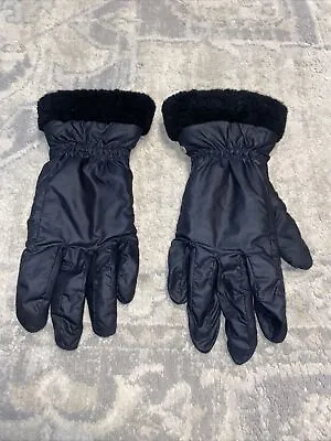 Ugg Australia Womens Gloves Small / Medium S/M Black Cuff 17541 • $24