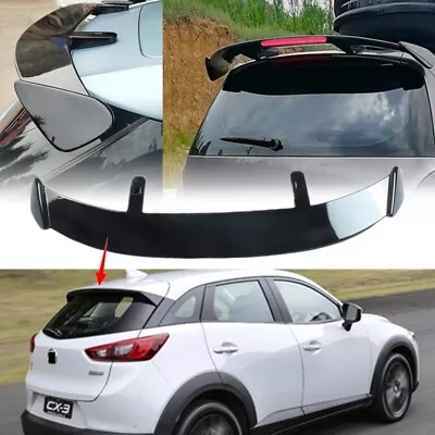 Universal Rear Tailgate Roof Spoiler Window Wing W/Light Glossy For Mazda CX-3 • $87.19