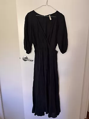 Bec And Bridge Black Linen Dress Size 10 • $22