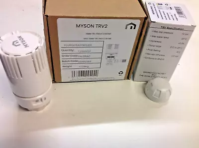 Myson TRV2 Replacement Thermostatic Valve Head  And Locking Cap -- EASY SELF FIT • £8.99