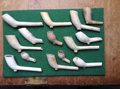 Collection Of Early To Late 17th Century Clay Pipes From Thames And Land  • £20