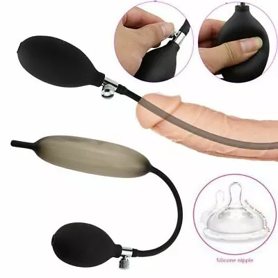 Silicone Male Penis Plug Dilator Stretcher Urethral Enhancer Black • $8.64