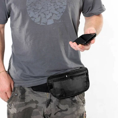 £3.95 • Buy Money Wallet Bum Bag Waist Belt Travel Security Fanny Pack Pouch Festival Sports