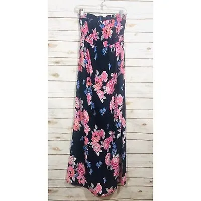 Old Navy Elastic Top Strapless Floral Maternity Maxi Dress Size M • $14.25