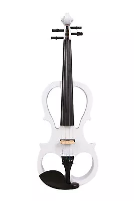  New Electric Violin With Solid Wood White Color Violin Case Bow  100% Hand Made • $125.90