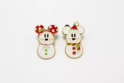 Disney Mickey And Minnie As Snowmen - 2 Pc Set - DP372 • $9.99