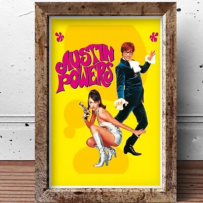 Austin Powers International Man Of Mystery Mike Myers Film 80s A4 Poster WallArt • £5.99