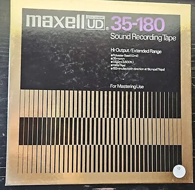 Maxell UD 35-180 Sound Recording Tape 3600' 10.5  Metal Reel • $75