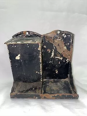 Vintage Tin Double Matchbox Holder • $14.25