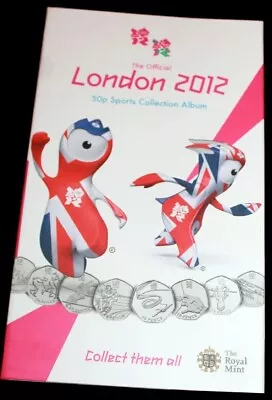 Royal Mint Official London 2012 50p Album Complete With Completor Medal Complete • £139.95