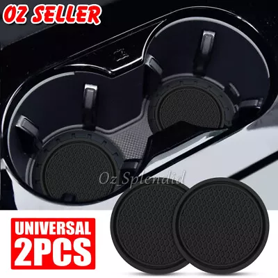 2x Universal Car Auto Cup Holder Anti-Slip Insert Coaster Black Car Accessories • $4.95