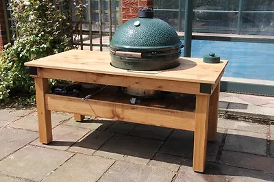 £2610.72 • Buy Extra Large English Oak Big Green Egg Barbecue Butchers Block Table Garden 