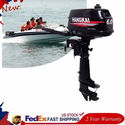 HANGKAI 6HP 2Stroke Outboard Motor Fishing Boat Engine Water Cooling CDI System • $540.55