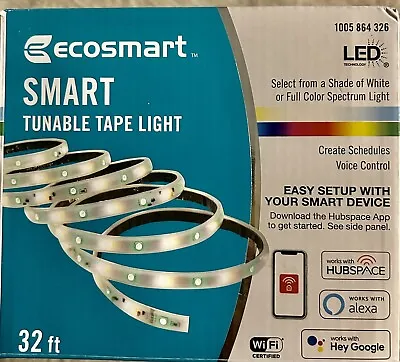 New Ecosmart 1005 864 326 32 Ft Smart RGB And Tunable White Hubspace Strip Light • $50