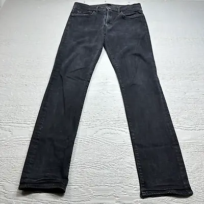 J Brand Tyler Jeans Mens 31X32 Black Indigo Skinny Stretch Denim Slim • $29.88