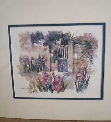 FINE ART LITHOGRAPH: Garden Walls In A Matte By Margaret Hall Hoybach Signed • $50