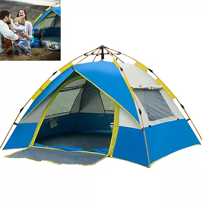 Full Automatic Instant Pop Up 4 Man Camping Tent Outdoor Hiking Shelter J Q4M4 • £29.46