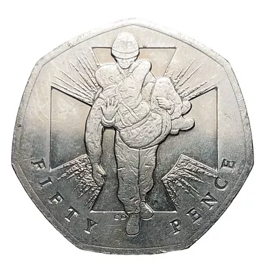 Great Britain 50 Pence 2006 Copper-nickel Coin Elizabeth II Victoria Cross W61 • £4.50