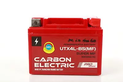 Gel Battery YTX4L-BS / 4Ah / 12V Motorcycle Quad Carbon Electric • £17.15