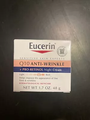 Eucerin Q10 Anti-Wrinkle + Pro-Retinol Night Cream   1.7oz./48g New In Box • $13.99