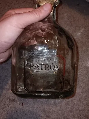 Patron Silver Tequila Bottle 1.75L Empty With Cork • $14.99