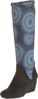 £157.01 • Buy Desigual Women's Shoes Textile Velvet Boots Blue