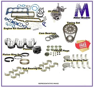 MERCRUISER Chevy GM 350 V8 5.7 Marine Engine Rebuild Kit W/Pistons - STD Rot 1PC • $520.07