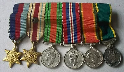 £75 • Buy African Miniature Medal WWII Group Rosette Efficiency Union Of South Africa