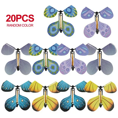20PCS Flying Butterfly Greeting Card Book Magic Toy Fly Wind Up Great Gift New • $12.28