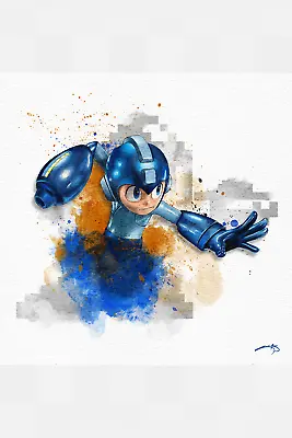 Mega Man By Lucas Tetrault SIGNED Ltd Edition X/85 Poster Print MINT Art • $65