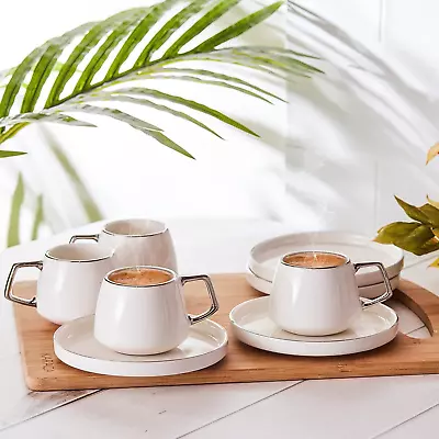 KARACA Saturn Turkish Coffee Cups Espresso Cups Set Of 6 Includes 12 Pieces 3 • £31.56