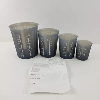 KOCHBLUME 4-Piece Nestable Silicone Measuring Cups Gray • $29.99