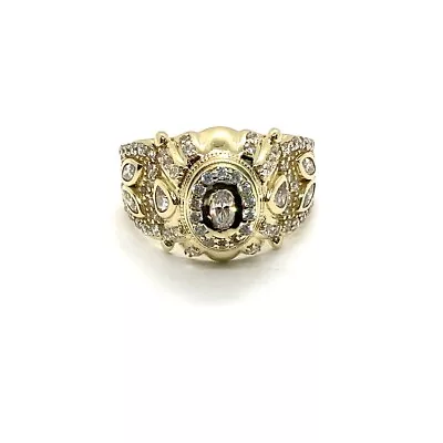 Synthetic Cubic Zirconia Gent's Stone Ring 10K Yellow Gold 6.8g Size (EPJ021829) • $389.95