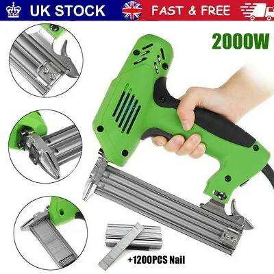 £39.95 • Buy 2000W Electric Nail Gun Heavy Duty Stapler Nailer Home Work Tool+1200 PCS Nails