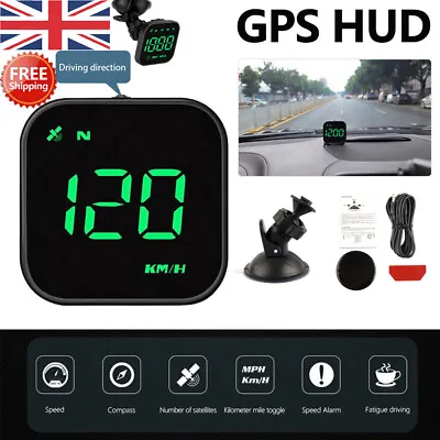 Car Digital GPS Speedo Speed MPH HUD Head Up Display Speedometer Universal UK • £14.24