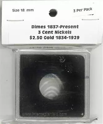 Intercept Shield 2X2 Coin Protection 3 Snaplock Capsules 18mm For 3 Cent Nickels • $12