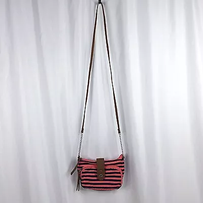 Steve Madden Crossbody Purse Striped Mini Small Concert Organizer Multi Pocket • $3.99