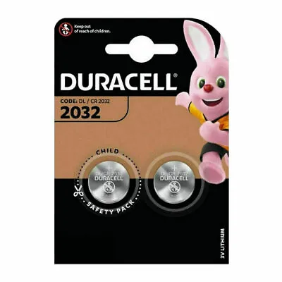 £2.58 • Buy 2 X Duracell CR2032 3V Lithium Button Battery Coin Cell DL/CR 2032 Exp 2029