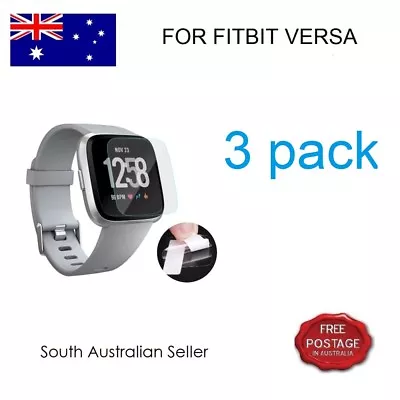 3 Pack For Fitbit VERSA HD Clear Film Skin TPU Screen Protector SA & AU SELLER • $5