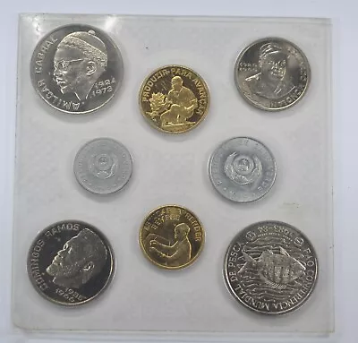 Cape Verde Set  8 Coins  1980  On Original Plastic With 50 Escudos FAO 1974  UNC • $140