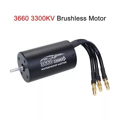 Waterproof 3660 2600KV 3300KV Brushless Motor 60A ESC For Tamiya 1/10 RC Car • $46.67