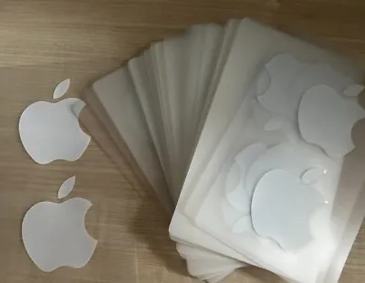 APPLE Logo Decals 7x2 Original Iphone Ipad Macbook White Stickers FREE SHIPPING • £5.50