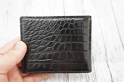 $38.25 • Buy Black Real Alligator ,Crocodile Belly Leather SKIN Men's Money Clip WALLET #Z6