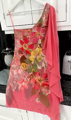 Ladies Designer Silk Cocktail Dress By Belle Oasis Size Uk 10 • £15